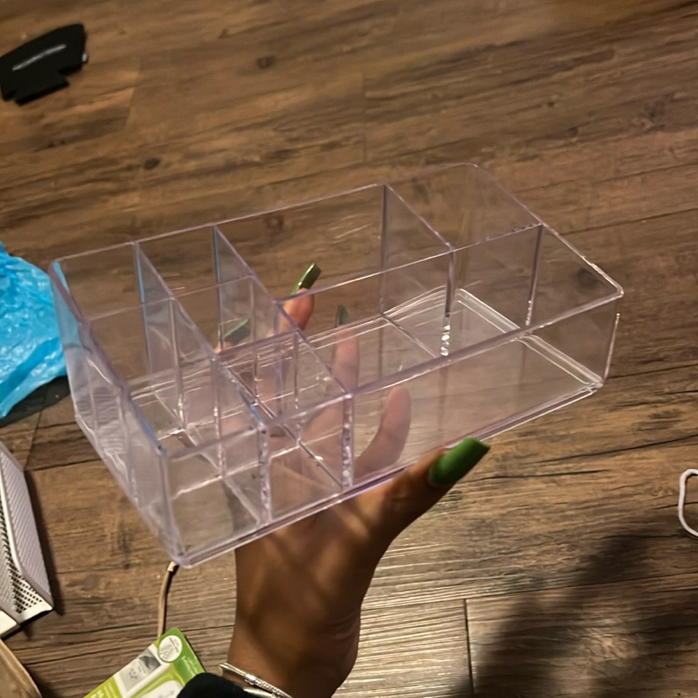 acrylic makeup organizer: fits lipsticks and brushes: